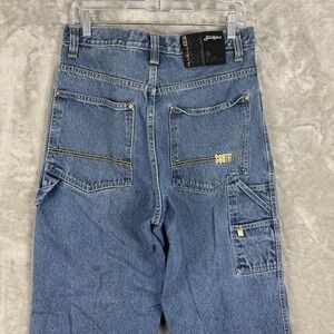 Vintage Southpole Embroidered Baggy Carpenter Wide Leg Mens Size 32 (fits 31x30)